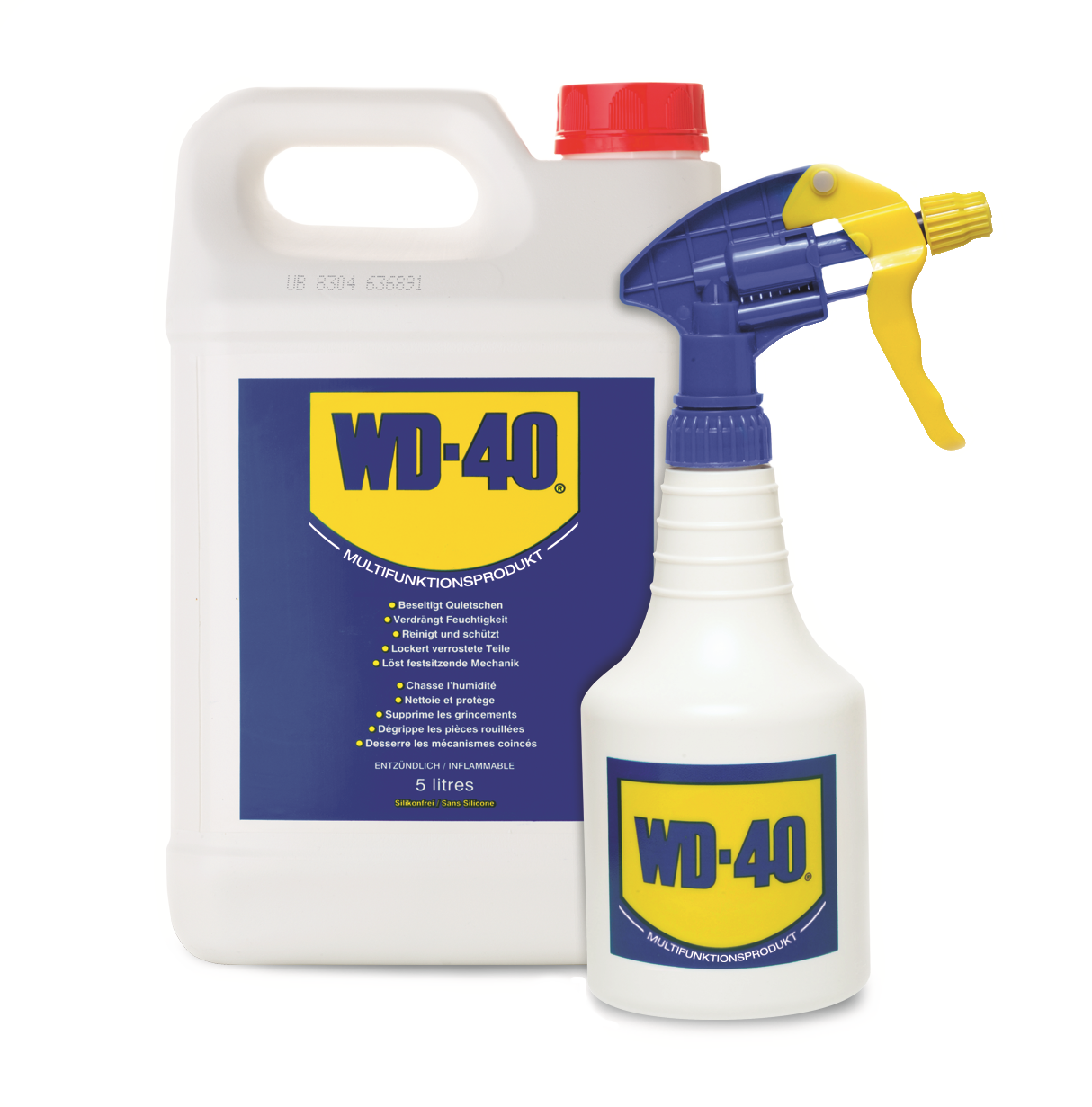 WD-40 Multifunktiosnöl 5l Kanister inkl. Zerstäuber